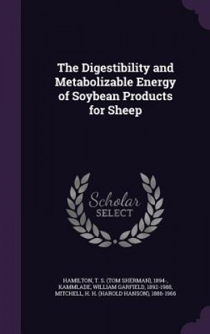 Carte Digestibility and Metabolizable Energy of Soybean Products for Sheep T S 1894- Hamilton