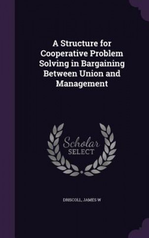 Kniha Structure for Cooperative Problem Solving in Bargaining Between Union and Management James W Driscoll