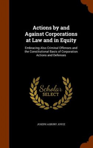 Kniha Actions by and Against Corporations at Law and in Equity Joseph Asbury Joyce