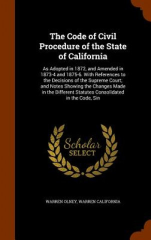 Book Code of Civil Procedure of the State of California Warren Olney