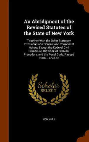 Książka Abridgment of the Revised Statutes of the State of New York New York