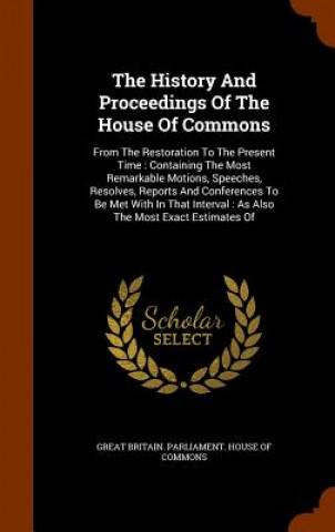 Knjiga History and Proceedings of the House of Commons 