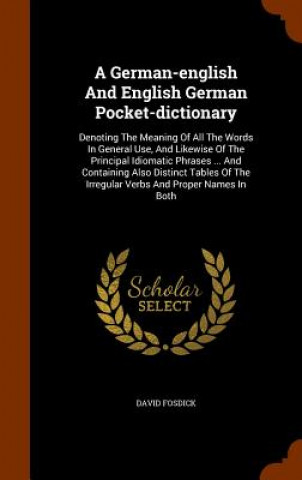 Könyv German-English and English German Pocket-Dictionary David Fosdick