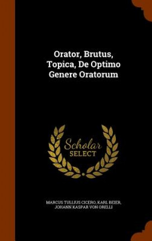 Kniha Orator, Brutus, Topica, de Optimo Genere Oratorum Marcus Tullius Cicero