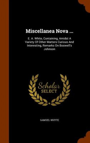 Książka Miscellanea Nova ... Samuel Whyte
