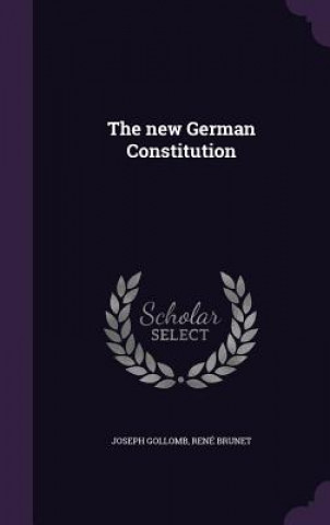 Buch New German Constitution Joseph Gollomb
