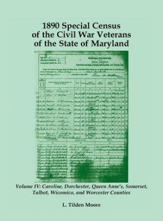 Knjiga 1890 Special Census of the Civil War Veterans of the State of Maryland L Tilden Moore