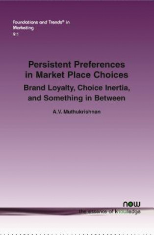 Kniha Persistent Preferences in Market Place Choices A. V. Muthukrishnan