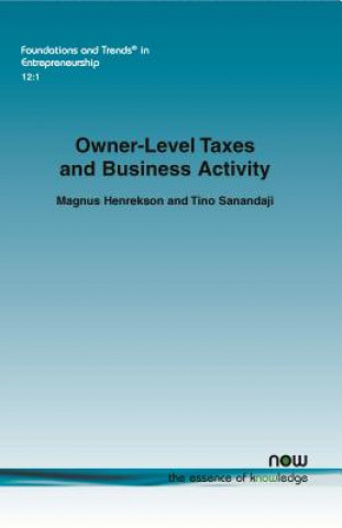 Kniha Owner-Level Taxes and Business Activity Magnus Henrekson