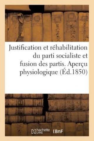 Könyv Justification Et Rehabilitation Du Parti Socialiste Et Fusion Des Partis. Apercu Physiologique Sans Auteur