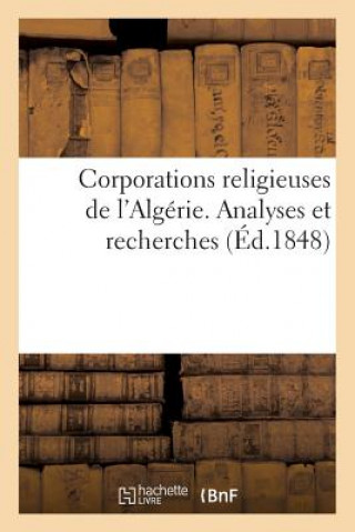 Carte Corporations Religieuses de l'Algerie. Analyses Et Recherches Sans Auteur