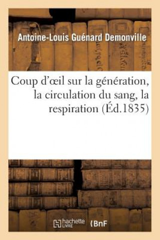 Könyv Coup d'Oeil Sur La Generation, La Circulation Du Sang, La Respiration Et Sur La Theorie Demonville-A-L