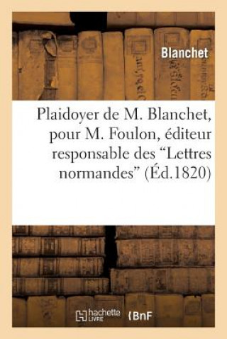 Boek Plaidoyer de M. Blanchet Blanchet