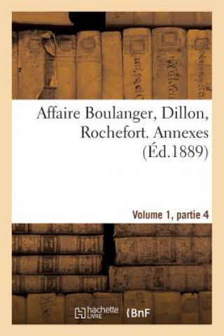 Könyv Affaire Boulanger, Dillon, Rochefort, Volume 1, Partie 4 Annexes Sans Auteur