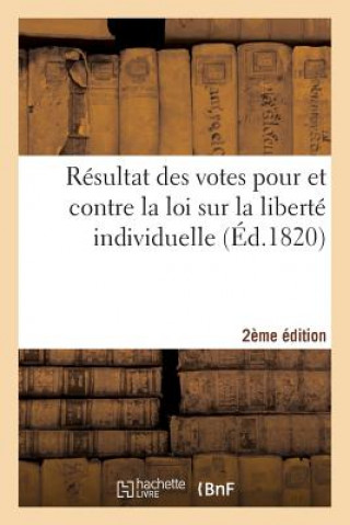 Kniha Resultat Des Votes Pour Et Contre La Loi Sur La Liberte Individuelle 2e Edition Sans Auteur