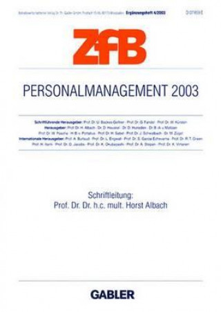 Kniha Personalmanagement 2003 Horst Albach