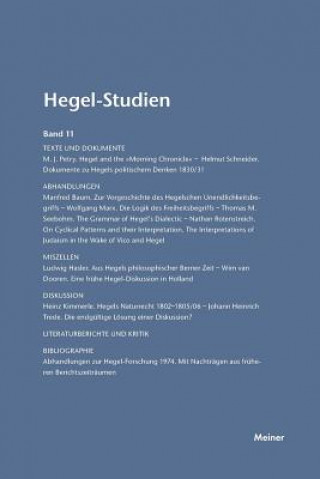 Książka Hegel-Studien / Hegel-Studien Band 11 (1976) Friedhelm Nicolin