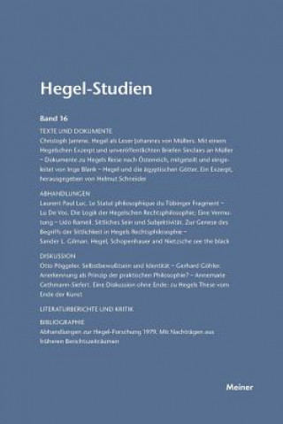 Könyv Hegel-Studien / Hegel-Studien Band 16 (1981) Friedhelm Nicolin