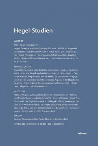 Carte Hegel-Studien / Hegel-Studien Band 21 (1986) Friedhelm Nicolin