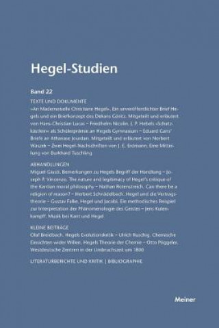 Carte Hegel-Studien / Hegel-Studien Band 22 (1987) FRIEDHELM NICOLIN