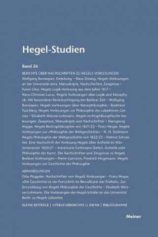 Könyv Hegel-Studien / Hegel-Studien Band 26 (1991) FRIEDHELM NICOLIN