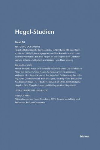 Книга Hegel-Studien / Hegel-Studien Band 30 (1995) FRIEDHELM NICOLIN