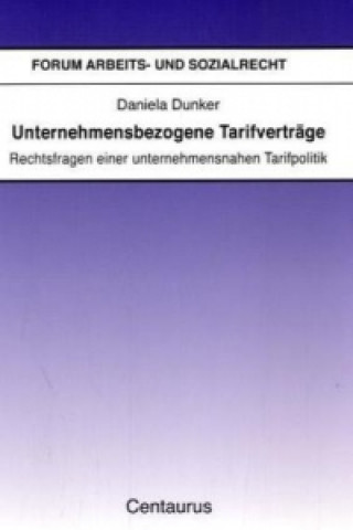 Buch Unternehmensbezogene Tarifvertrage Daniela Dunker