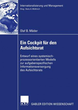 Könyv Ein Cockpit Fur Den Aufsichtsrat Olaf B. Mader