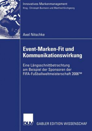 Könyv Event-Marken-Fit Und Kommunikationswirkung Axel Nitschke