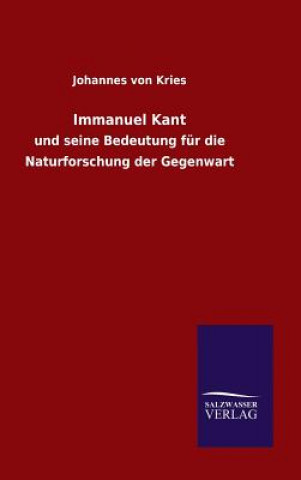 Knjiga Immanuel Kant Johannes Von Kries