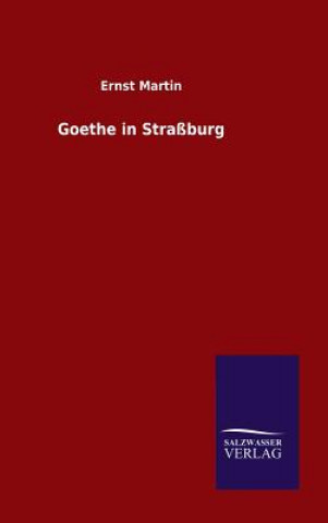 Könyv Goethe in Strassburg Ernst Martin