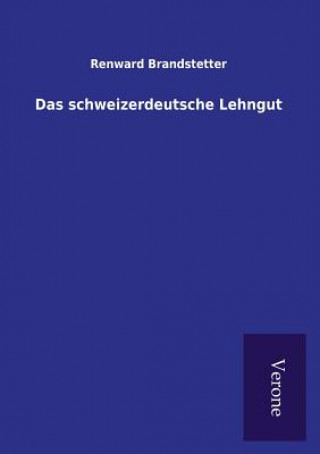 Kniha schweizerdeutsche Lehngut Renward Brandstetter