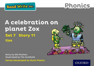 Carte Read Write Inc. Phonics: Grey Set 7 Storybook 11 A Celebration on Planet Zox Gill Munton