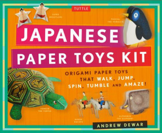 Kniha Japanese Paper Toys Kit Andrew Dewar