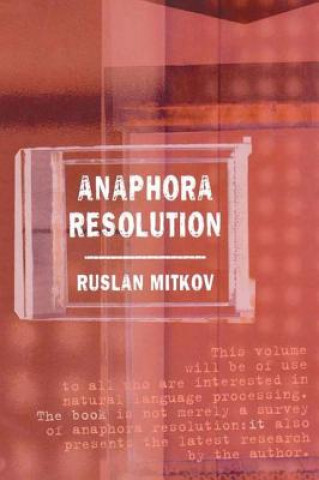 Könyv Anaphora Resolution MITKOV