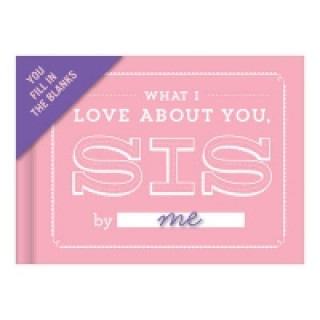 Календар/тефтер Knock Knock What I Love about You, Sis Book Fill in the Love Fill-in-the-Blank Book & Gift Journal Knock Knock