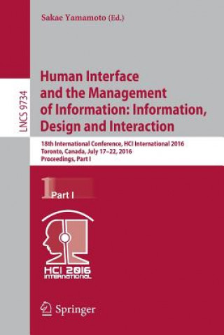 Buch Human Interface and the Management of Information: Information, Design and Interaction Sakae Yamamoto