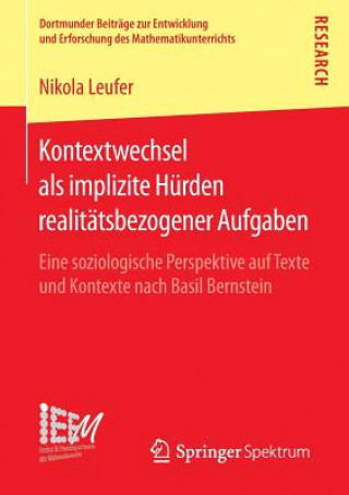 Kniha Kontextwechsel ALS Implizite Hurden Realitatsbezogener Aufgaben Nikola Leufer