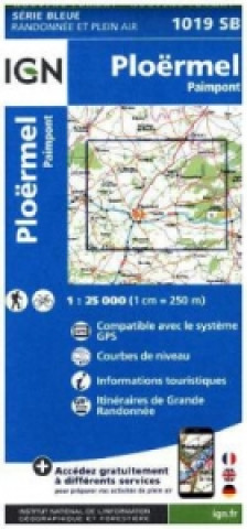 Materiale tipărite IGN Karte, Serie Bleue Ploermel, Paimpont 