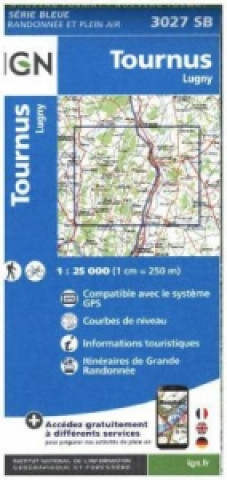 Materiale tipărite IGN Karte, Serie Bleue Tournus Lugny 