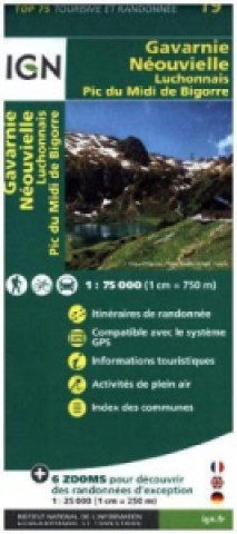 Tiskovina IGN Karte, Tourisme et Randonnée Gavarnie Néouvielle - Luchonnais - Pic du Midi de Bigorre 