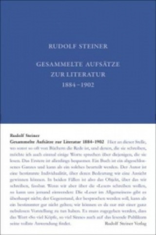 Książka Gesammelte Aufsätze zur Literatur 1884-1902 Rudolf Steiner