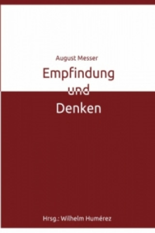 Libro Empfindung und Denken Wilhelm Humerez