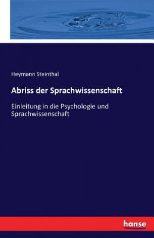 Livre Abriss der Sprachwissenschaft Heymann Steinthal