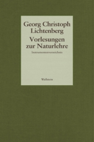 Kniha Vorlesungen zur Naturlehre Georg Christoph Lichtenberg