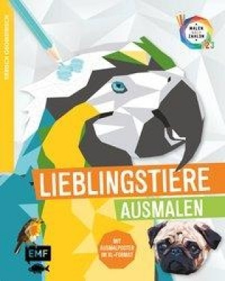 Könyv Tierisch geometrisch - Malen nach Zahlen: Lieblingstiere ausmalen Edition Michael Fischer