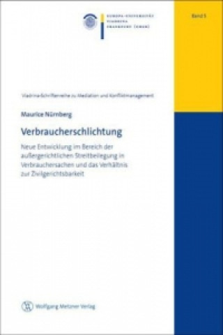 Книга Verbraucherschlichtung Maurice Nürnberg