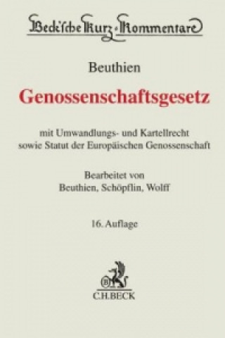 Книга Genossenschaftsgesetz (GenG), Kommentar Volker Beuthien