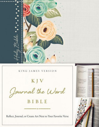 Kniha KJV, Journal the Word Bible, Cloth over Board, Green Floral, Red Letter Edition Thomas Nelson