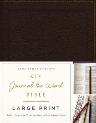 Carte KJV, Journal the Word Bible, Large Print, Bonded Leather, Brown, Red Letter Thomas Nelson